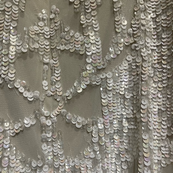 Beautiful Adrianna Papell white sequin dress! NEVER WORN. tags still attached. - Picture 3 of 10